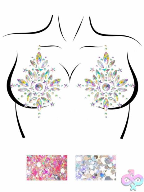 jewels stickers Cambria Nipple Jewels Stickers and 2 3g Body Glitter Packets by Leg Avenue
