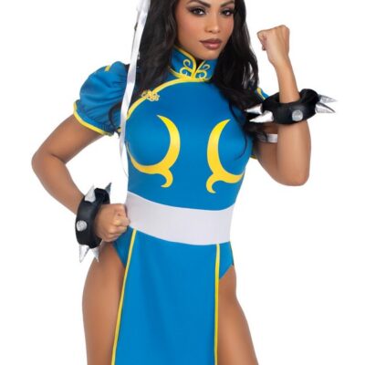 Street Fighter Chun Li Costume 3 Piece Set by Leg Avenue