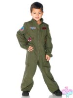 Boys 1 Pc Top Gun Flight Suit Costume