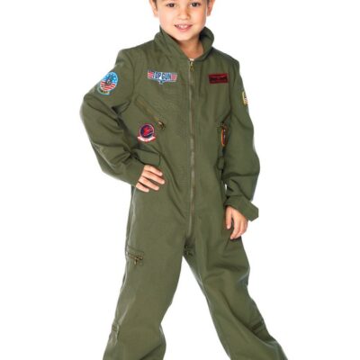 Boys 1 Pc Top Gun Flight Suit Costume