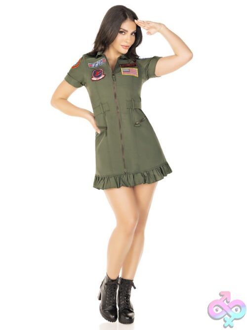 1 Piece Top Gun Flight Dress Costume