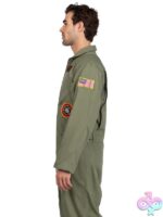 Men S 1 Pc Top Gun Flight Suit Costume