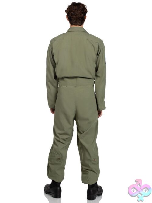 Men S 1 Pc Top Gun Flight Suit Costume