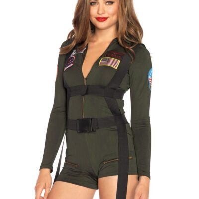 Top Gun Romper Flight Suit Costume by Leg Avenue — themed lingerie costume