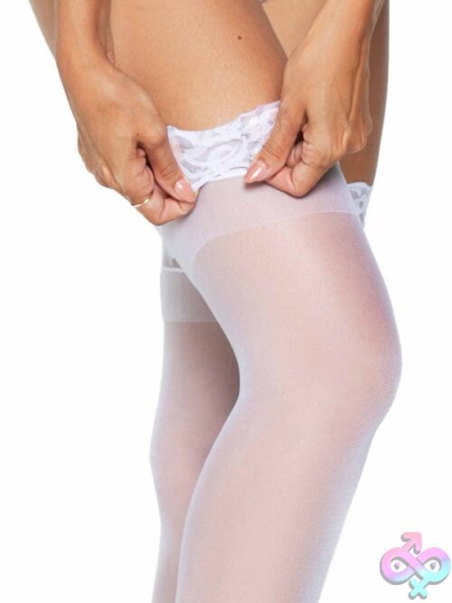 Stay Up Lace Top Spandex Sheer Thigh Highs