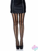 Scale Net Stockings Attached Garter Belt