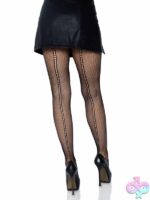 Scale Net Stockings Attached Garter Belt