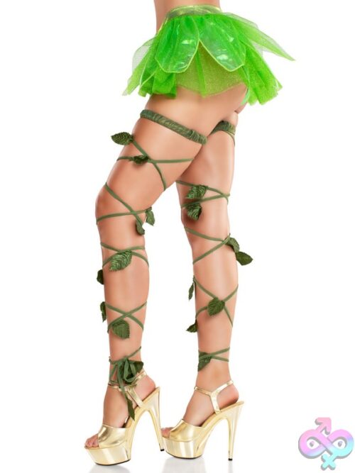 Ivy Shimmer Garter Leg Wraps
