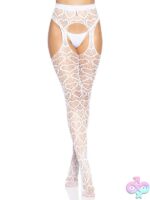 Heart Net Suspender Tights