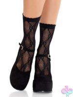 Bow Net Anklets by Leg Avenue — delicate sheer net anklets with bow detail