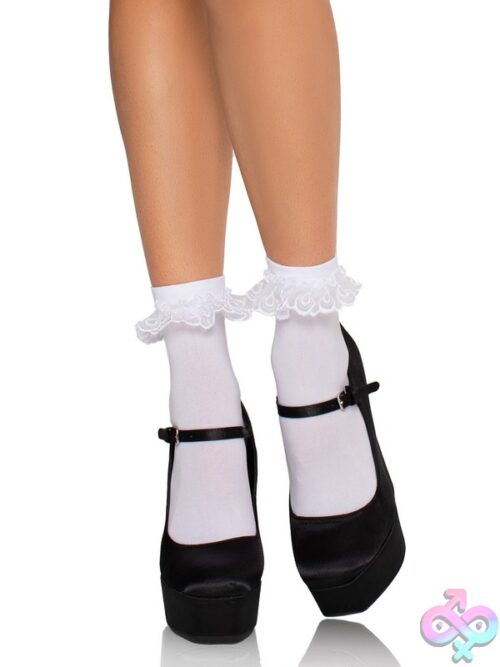 Lace Ruffle Nylon Anklets
