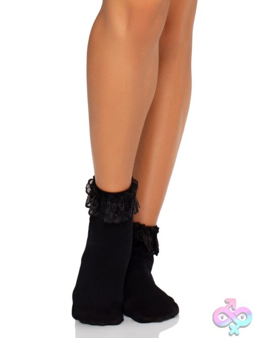 Lace Ruffle Nylon Anklets