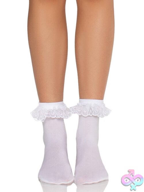 Lace Ruffle Nylon Anklets