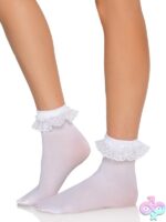 Lace Ruffle Nylon Anklets