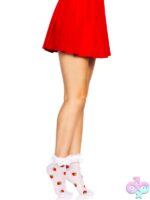 Strawberry Polka Dot Ruffle Top Anklets