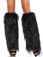 Furry Metallic Shimmer Leg Warmers by Leg Avenue — flirty lingerie accessory