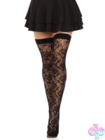Wild Rose Net Thigh Highs