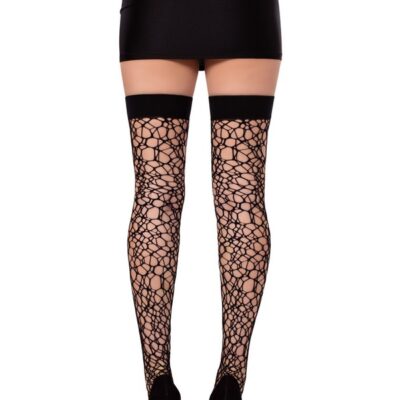 Fractured Net Thigh Highs