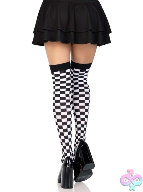 Checkerboard Thigh Highs