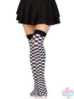 Checkerboard Thigh Highs