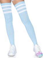 3 Stripes Athletic Ribbed Thigh Highs
