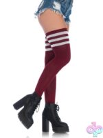 3 Stripes Athletic Ribbed Thigh Highs