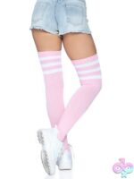 3 Stripes Athletic Ribbed Thigh Highs