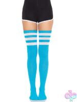 3 Stripes Athletic Ribbed Thigh Highs