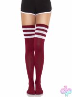 3 Stripes Athletic Ribbed Thigh Highs