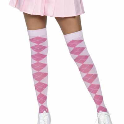 Argyle Knit Over the Knee Socks by Leg Avenue — knee socks lingerie accessory