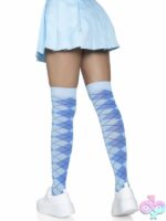 Argyle Knit Over the Knee Socks