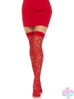Heart Net Thigh Highs
