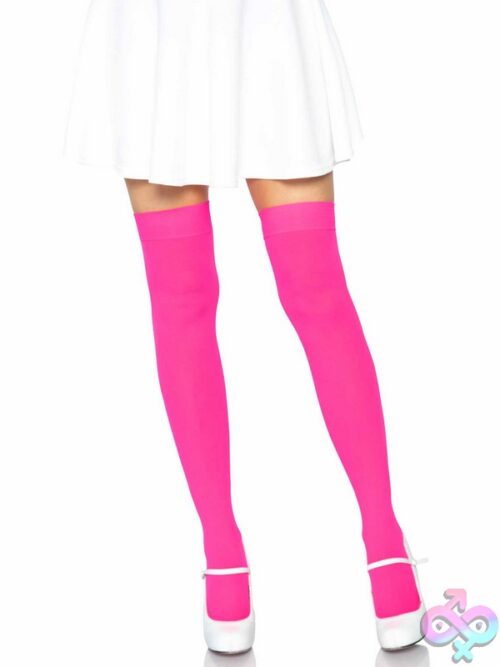 Opaque Nylon Thigh Highs
