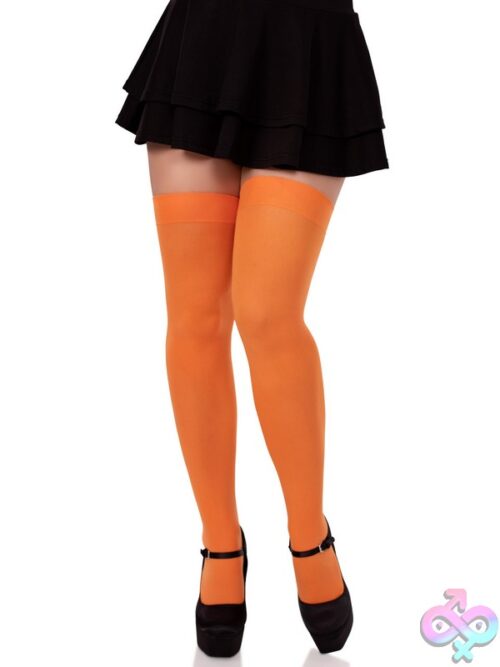 Opaque Nylon Thigh Highs