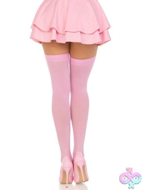 Opaque Nylon Thigh Highs