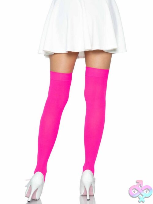 Opaque Nylon Thigh Highs