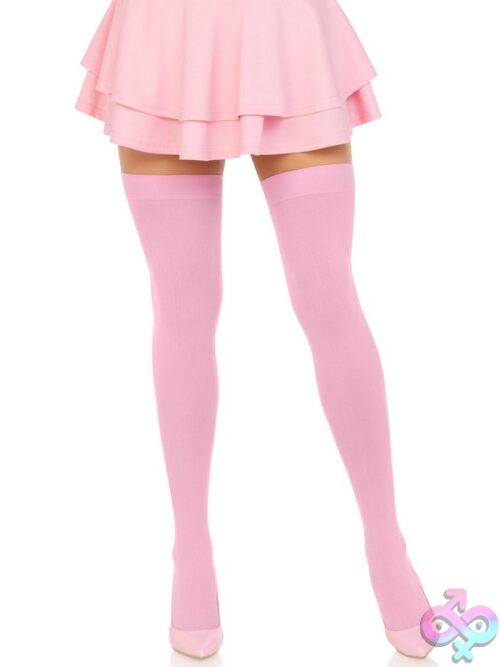 Opaque Nylon Thigh Highs