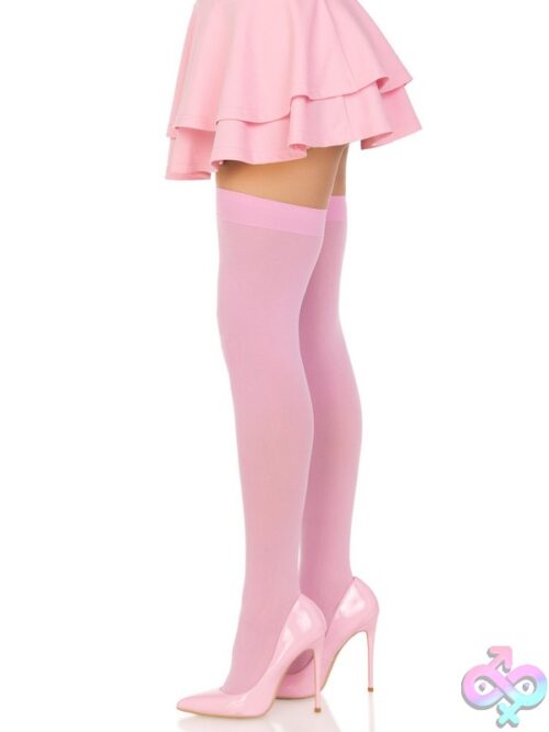 Opaque Nylon Thigh Highs