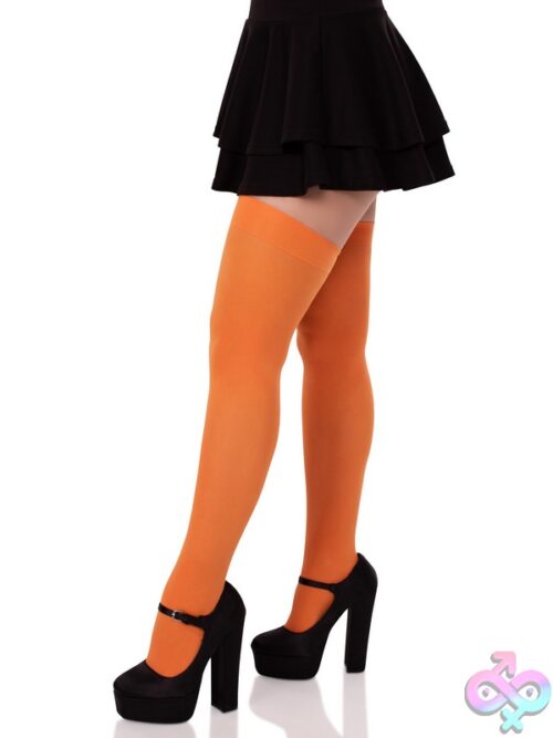 Opaque Nylon Thigh Highs