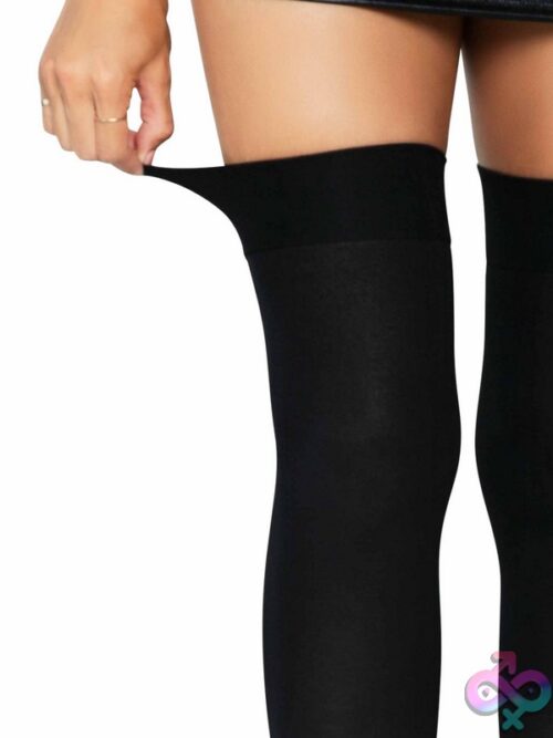 Opaque Nylon Thigh Highs