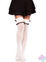 Crocheted Over the Knee Socks Turn Over Cuff