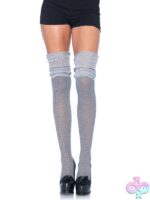 Acrylic Pointelle Over the Knee Scrunch Sock