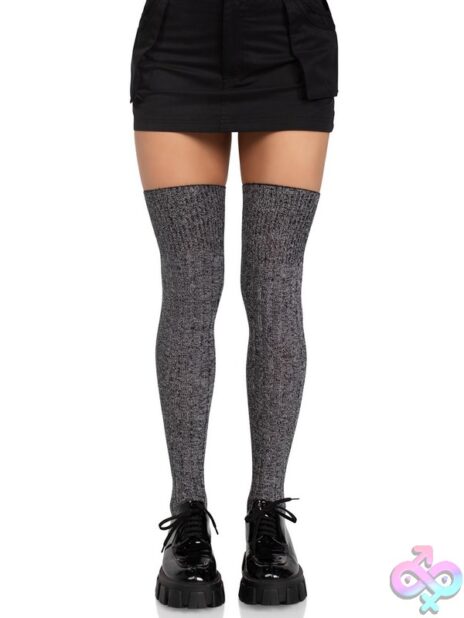 Knit thigh-highs Heather Rib Knit Thigh Highs by Leg Avenue