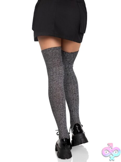 Heather Rib Knit Thigh Highs
