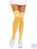 Ribbed Athletic Thigh Highs