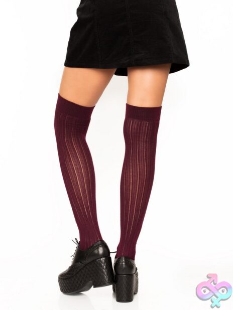Spandex Rib Knit Over the Knee Socks