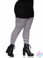 Plus Size Nylon Striped Tights