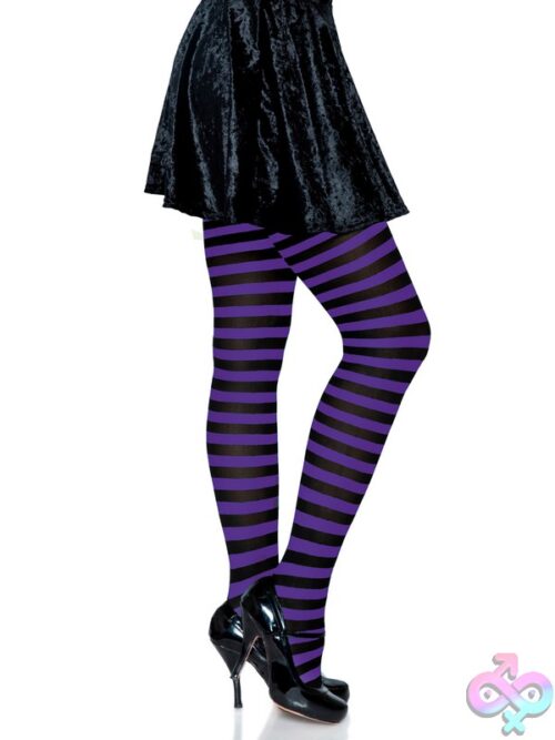 Nylon Striped Tights
