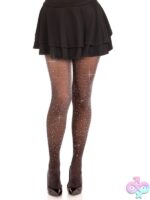 Spandex Metallic Shimmer Rhinestone Tights by Leg Avenue — full-length sparkle hosiery