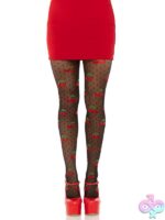 Dot tights Spandex Sheer Polka Dot Cherry Tights by Leg Avenue